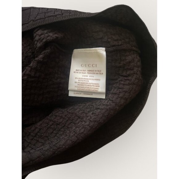 Gucci Women’s Dark Brown Textured Sleeveless Sheath Dress XS Made in Italy - Picture 8 of 9